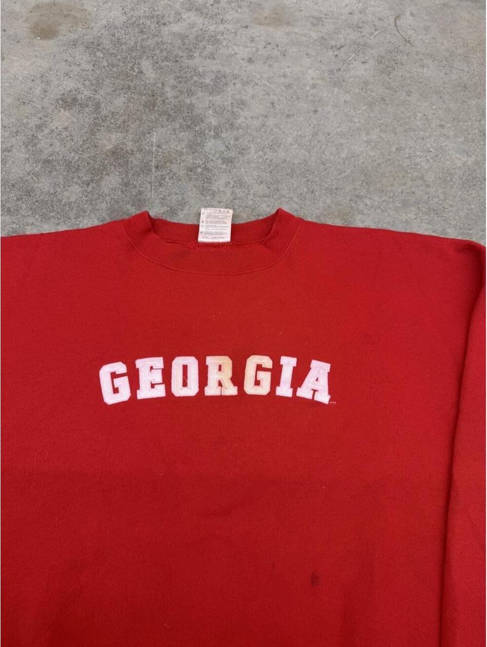 vintage university of georgia bulldogs bulldogs collegiate red crewneck size xxl - Picture 5 of 5